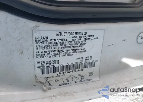 2005 Ford Crown Victoria Standard from USA, damaged, VIN 2FAFP73W95X147950